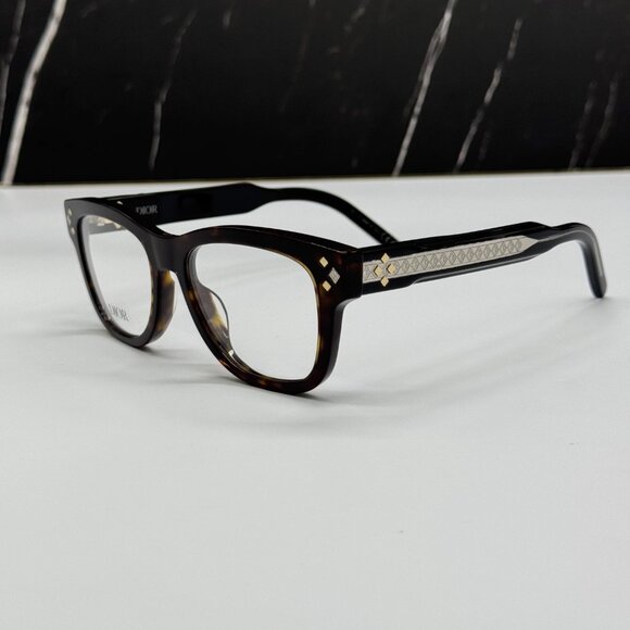 NEW CD DIAMONDO S1I 2000 DIOR SQUARE HAVANA EYEGLASSES DIOR - Picture 5 of 10